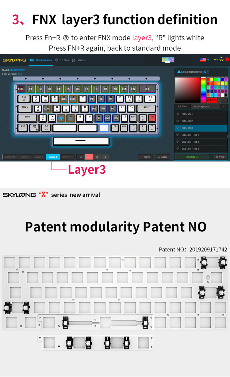 SKYLOONG-GK64X-GK64XS-Tastatur-Kit-RGB-Hot-Swappable-60-programmierbar-mit-Bluetooth-Wired-Case-Cust-1982962-4